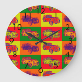 Farbenfrohe Mg TC Antik Pop Große Wanduhr