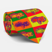 Farbenfrohe Mg TC Antik Pop Krawatte (Gerollt)