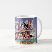 Farbenfrohe Miami Beach Gruß Kaffeetasse (VorderseiteRechts)