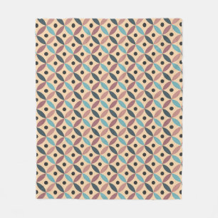 Farbenfrohe Mid Century-Dekoration Fleecedecke