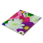 Farbenfrohe Milchprodukte, Sommerblüten, Fliese (Seite)