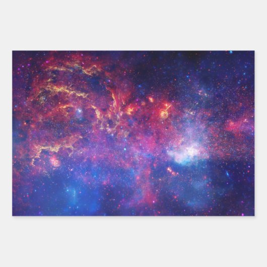 Farbenfrohe Milchstraße Galaxie Geschenkpapier Set (Vorderseite 3)