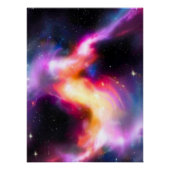 Farbenfrohe Milchstraße Galaxy Glossy Poster (Vorderseite)