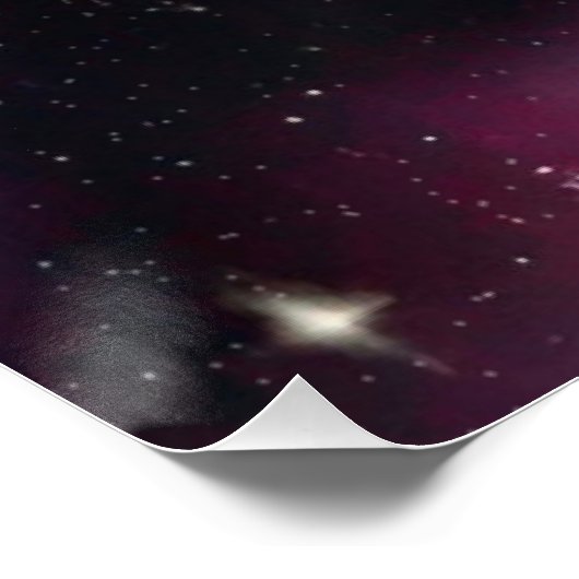 Farbenfrohe Milchstraße Galaxy Glossy Poster (Ecke)