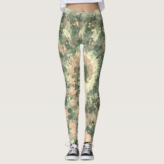 Farbenfrohe militärische Auseinandersetzung Leggings