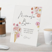 Farbenfrohe Mimosa Bar Brautparty Sockelschild (In SItu)