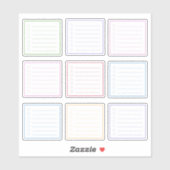 Farbenfrohe Mini Checklist Plane Aufkleber (Blatt)