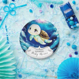 Farbenfrohe Mini-Kinderdusche Pappteller