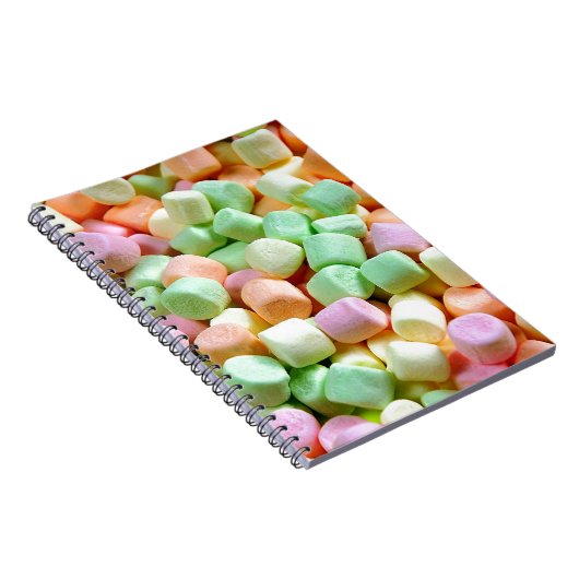 Farbenfrohe Mini-Marshmallows-Notebook Notizblock (Rechte Seite)