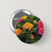 Farbenfrohe Miniatur-Rose Button (Vorne & Hinten)