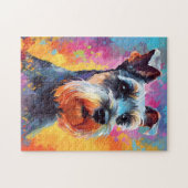 Farbenfrohe Miniatur Schnauzer Puzzle (Horizontal)