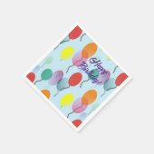 Farbenfrohe Minimalistische Balloons zum Geburtsta Serviette (Ecke)