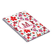 Farbenfrohe minimalistische florale Monogramm Notizblock (Rechte Seite)
