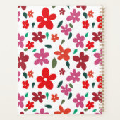 Farbenfrohe minimalistische florale Monogramm Planer (Rückseite)