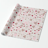 Farbenfrohe Minimalistische Liebe Geschenkpapier (Ungerollt)