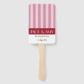 Farbenfrohe Minimalistische Streifen Hochzeit Fächer (Rückseite)