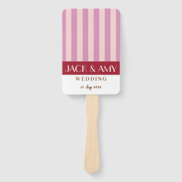 Farbenfrohe Minimalistische Streifen Hochzeit Fächer