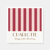 Farbenfrohe Minimalistische Streifen Party Serviette (Vorderseite)
