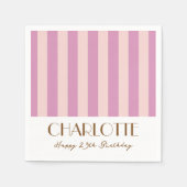 Farbenfrohe Minimalistische Streifen Party Serviette (Vorderseite)