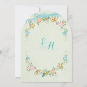 Farbenfrohe Minzbunt Pennant Garland Hochzeit Einladung (Rückseite)