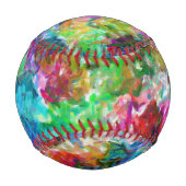 Farbenfrohe Mischung abstraktes Design Baseball (Rückseite)