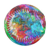 Farbenfrohe Mischung abstraktes Design Baseball (Vorderseite Links)