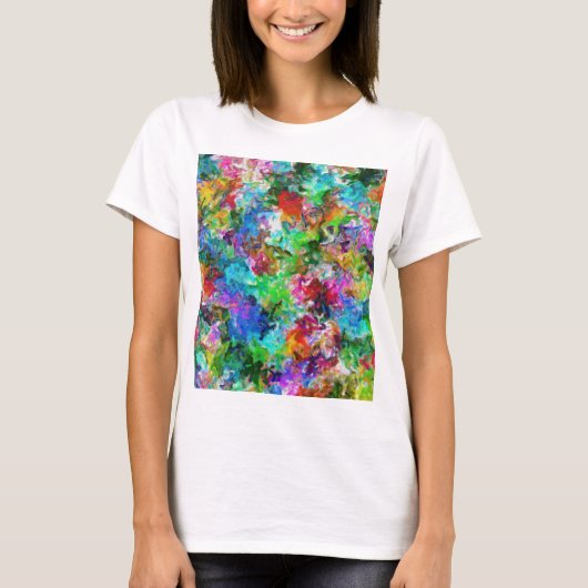 Farbenfrohe Mischung abstraktes Design T-Shirt (Vorderseite)