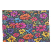 Farbenfrohe Mischung aus Blumen und Pillowcase Kissenbezug (Rückseite-Rechts)