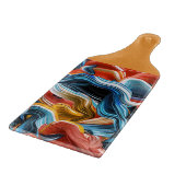 Farbenfrohe Mischung aus farbig blauer Korallenzus Schneidebrett (Ecke)