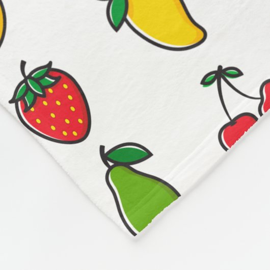 Farbenfrohe Mischung aus Fruchtmuster Fleecedecke (Ecke)