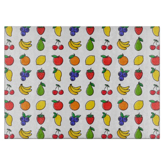Farbenfrohe Mischung aus Fruchtmuster Schneidebrett (Vorderseite)