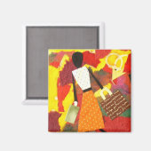 Farbenfrohe Mischung aus medienfarbenem Kunstmagne Magnet (Vorderseite/Rückseite)