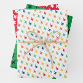 Farbenfrohe Mischung F-16 Kampfflugzeug Muster Geschenkpapier Set (Beispiel)