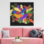 Farbenfrohe Mit Augen Planarienwürmer Leinwanddruck (Insitu (Wohnzimmer))