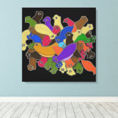 Farbenfrohe Mit Augen Planarienwürmer Leinwanddruck (Insitu (Holzboden))