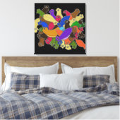 Farbenfrohe Mit Augen Planarienwürmer Leinwanddruck (Insitu (Schlafzimmer))