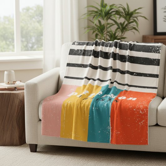 Farbenfrohe Mitte des Abstrakten Personalisierten  Fleecedecke