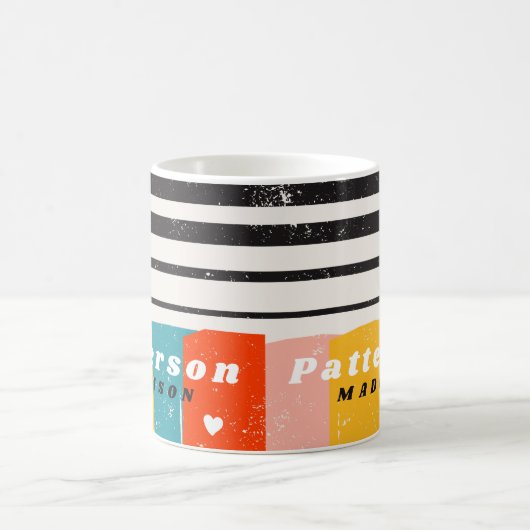 Farbenfrohe Mitte des Abstrakten Personalisierten Kaffeetasse (Mittel)