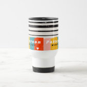 Farbenfrohe Mitte des Abstrakten Personalisierten Reisebecher (Mittel)