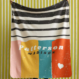 Farbenfrohe Mitte des Abstrakten Personalisierten  Sherpadecke