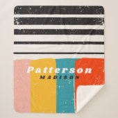 Farbenfrohe Mitte des Abstrakten Personalisierten Sherpadecke (Vorderseite)