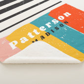 Farbenfrohe Mitte des Abstrakten Personalisierten Sherpadecke (3/4)