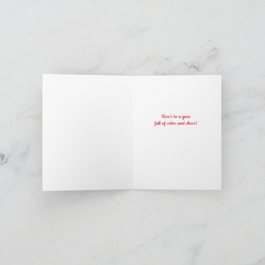 Farbenfrohe Mitte des Jahrhunderts Moderner Lavend Karte (Innenseite)