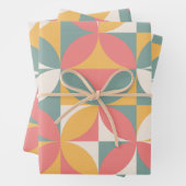 Farbenfrohe Mitte des Jahrhunderts Modernes Abstra Geschenkpapier Set (Beispiel)