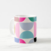 Farbenfrohe Mitte des Jahrhunderts Modernes Abstra Kaffeetasse (Vorderseite Links)