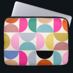 Farbenfrohe Mitte des Jahrhunderts Modernes Abstra Laptopschutzhülle<br><div class="desc">Moderne Muster - abstrakte geometrische Formen - buntes minimalistisches Muster.</div>