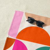 Farbenfrohe Mitte des Jahrhunderts Modernes Abstra Strandtuch (Beispiel)