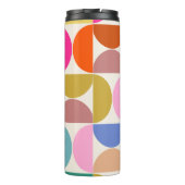 Farbenfrohe Mitte des Jahrhunderts Modernes Abstra Thermosbecher (Rückseite)