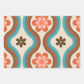 Farbenfrohe Mitte Jahrhundert Modernes Regenbogen  Geschenkpapier Set (Vorderseite 2)