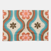 Farbenfrohe Mitte Jahrhundert Modernes Regenbogen  Geschirrtuch (Horizontal)